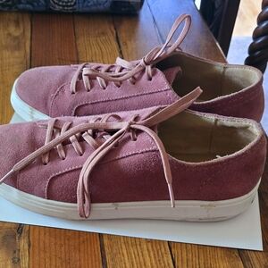 Women's Pink Suede Sneakers